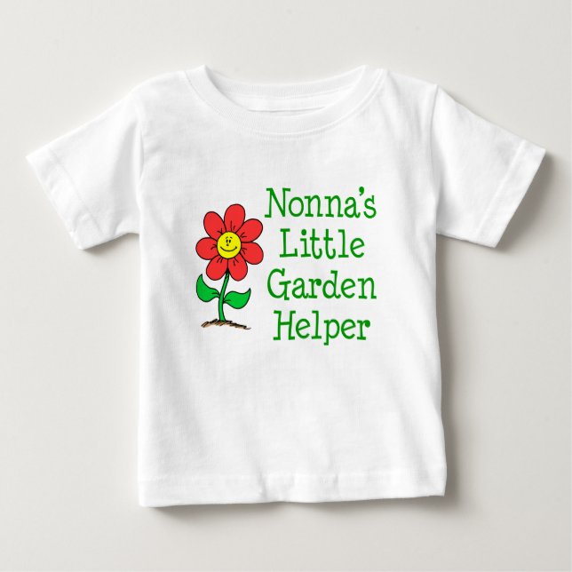 Nonna's Little Garden Helper Baby T-Shirt (Front)