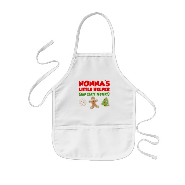 Nonna's Little Helper Christmas Cookies Kids' Apron (Front)