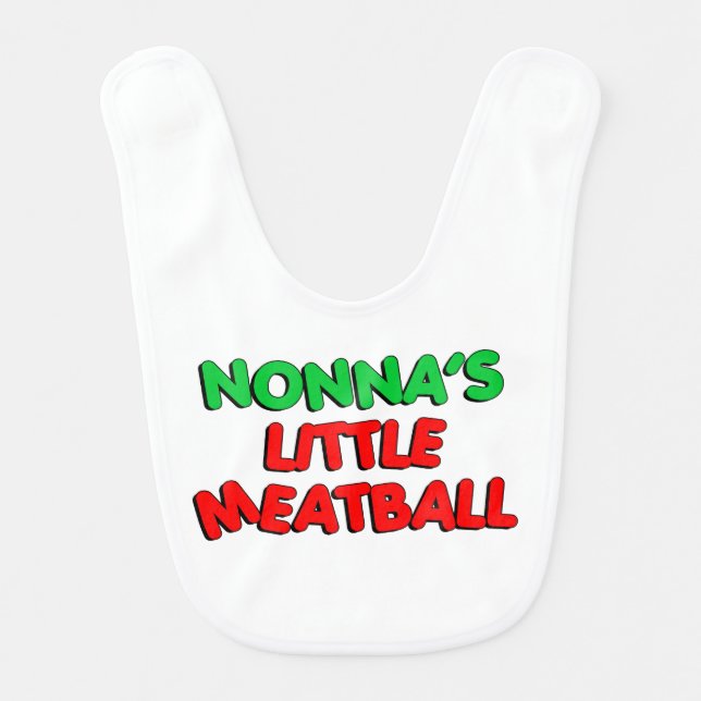 Nonna's Little Meatball Bib (Front)