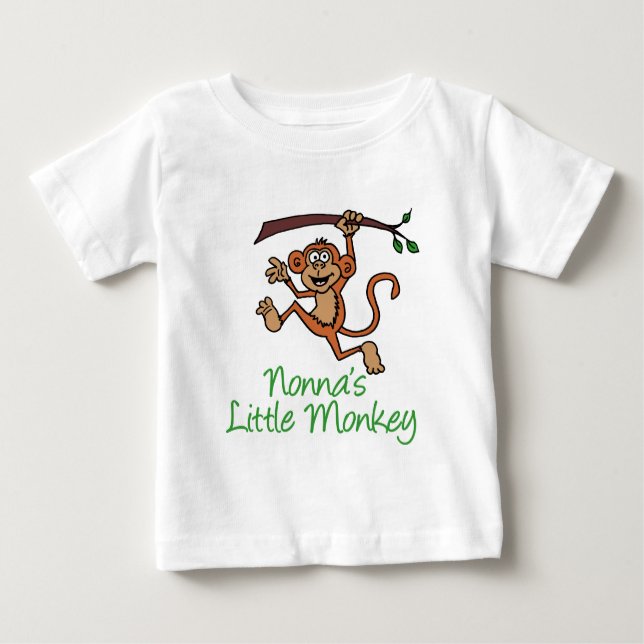 Nonna's Little Monkey Baby T-Shirt (Front)