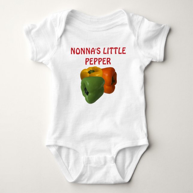 Nonna's Little Pepper Baby Bodysuit (Front)