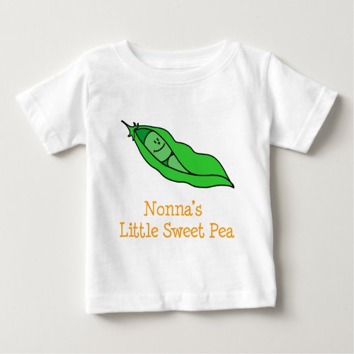 Nonnas Little Sweet Pea Baby T_Shirt