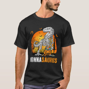 Nonnasaurus Dinosaur Skeleton Halloween Nonna Saur T-Shirt