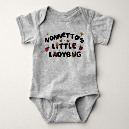 Nonnettos Little Ladybug _ Cute  Baby Bodysuit