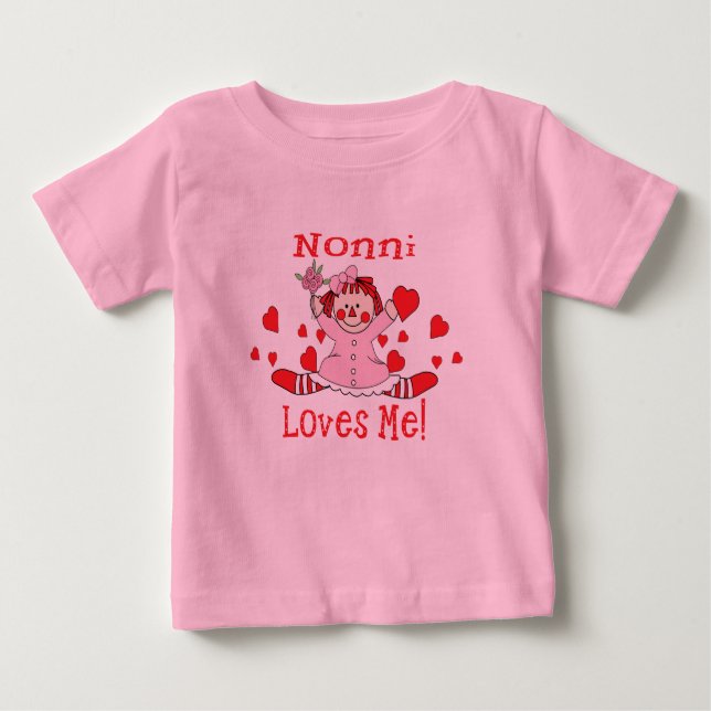 Nonni Love's me Rag Doll Baby T-Shirt (Front)