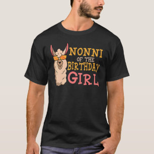 Nonni Of The Birthday Girl LLama Bday Party Celebr T-Shirt