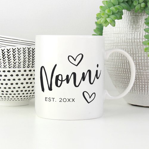 Nonni Year Established Grandma Coffee Mug