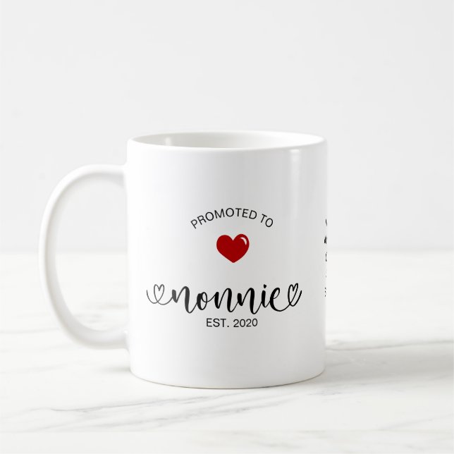 Nonnie Established New Grandmother Gift Coffee Mug (Left)