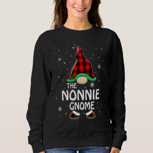 Nonnie Gnome Buffalo Plaid Matching Family Christm Sweatshirt