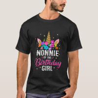 Nonnie Of The Birthday Girl Mother Gift Unicorn Bi