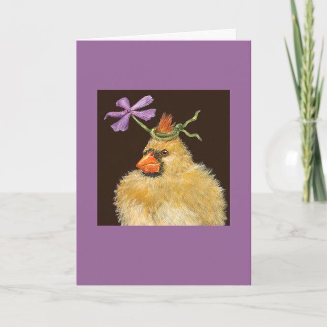 Nonnie the cardinal card (Front)
