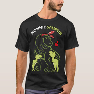 Nonniesaurus Nonnie 2 Kids Dinosaur Mother s Day T-Shirt