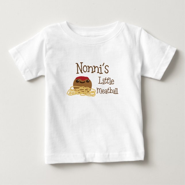 Nonni's Little Meatball Baby T-Shirt (Front)