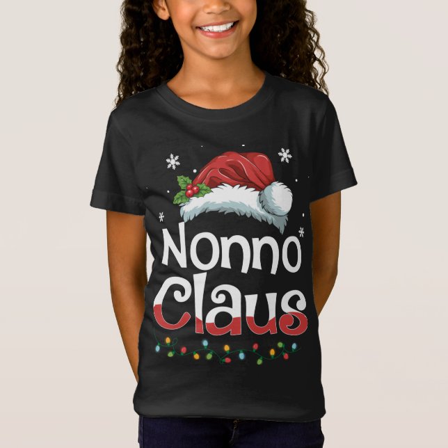 Nonno Claus Christmas Family Matching Pajama Funny T-Shirt (Front)