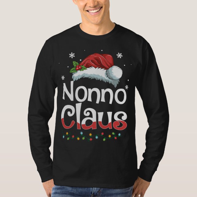 Nonno Claus Christmas Family Matching Pajama Funny T-Shirt (Front)