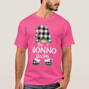Nonno Gnome Buffalo Plaid Matching Family Christma T-Shirt