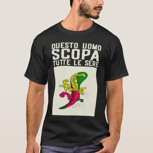 Nonno Grandpa Scopa Italian Card Game Scopa Cards T-Shirt (Front)