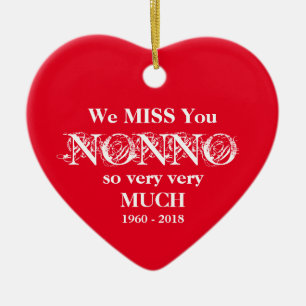 Nonno In Loving Memory Personalized Name Christmas Ceramic Ornament