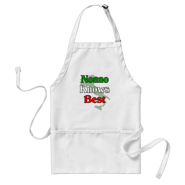 Nonno (Italian Grandfather) Knows Best Adult Apron (Front)