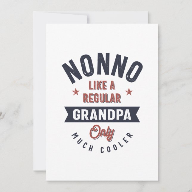 Nonno Like a Regular Grandpa Only Much Cooler Thank You Card (Front)