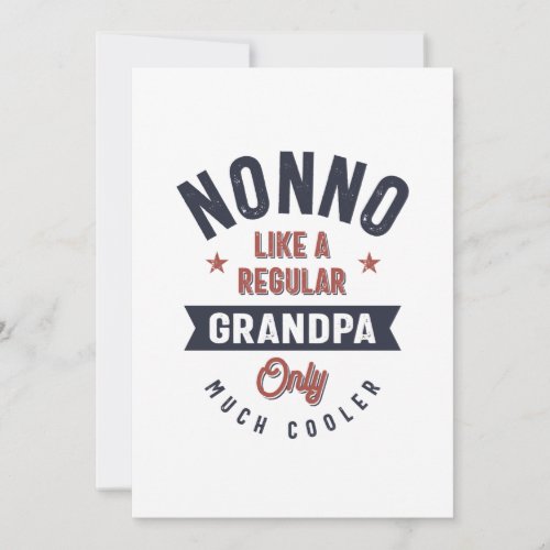 Nonno Like a Regular Grandpa Only Much Cooler Thank You Card