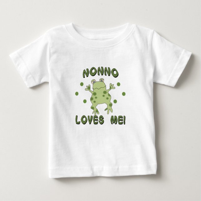 Nonno Loves Me Frog Baby T-Shirt (Front)