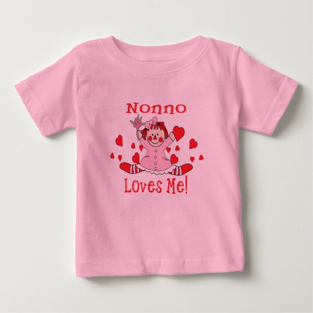 Nonno Love's me Rag Doll Baby T-Shirt (Front)