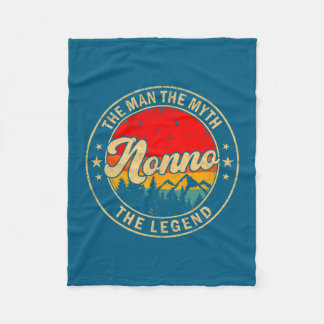Nonno Myth Legend Vintage Retro Design Fleece Blanket