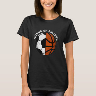 Nonno Of Ballers Funny Soccer Basketball Nonno T-Shirt