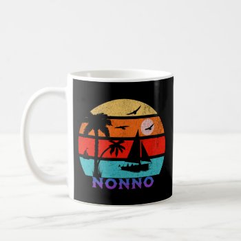 Nonno Retro Sunset Ocean Grandfather Coffee Mug by HolidayBug at Zazzle