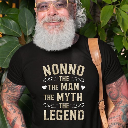 NONNO The Man The Myth The Legend Fathers Day T_Shirt