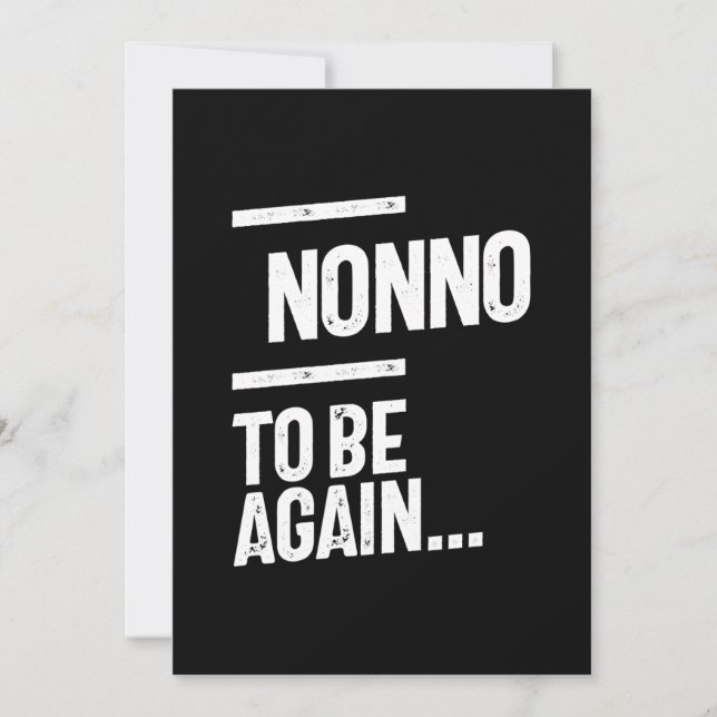 Nonno To Be Again | Grandfather Gift Invitation (Front)
