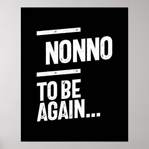 Nonno To Be Again  Grandfather Gift Poster