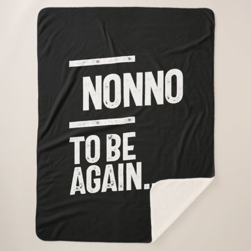 Nonno To Be Again  Grandfather Gift Sherpa Blanket