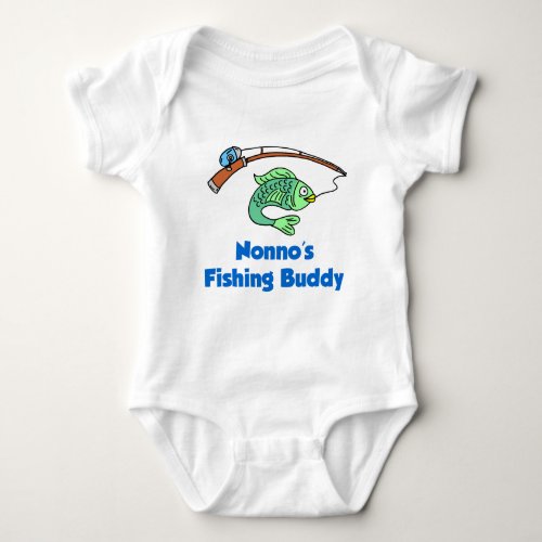 Nonnos Fishing Buddy Baby Bodysuit