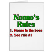 Nonno's (Italian Grandfather) Rules (Front)