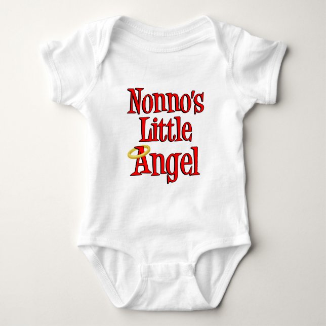 Nonno's Little Angel Baby Bodysuit (Front)