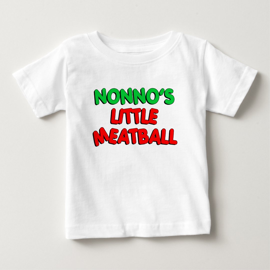 Nonno's Little Meatball Baby TShirt Zazzle