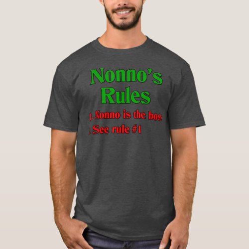 Nonnos Rules Italian Grandfather  T_Shirt