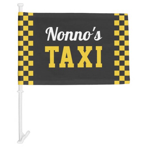 Nonnos Taxi  Funny Grandfather Car Flag