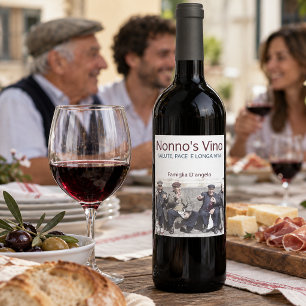 Nonno's Vino Salute pace e longa vita wine label