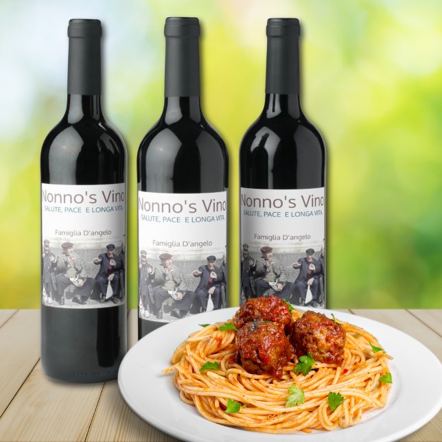 Nonno's Vino Salute  pace e longa vita  wine label (Creator Uploaded)