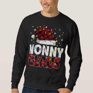 Nonny Claus Merry Christmas Santa Hat Family Match Sweatshirt