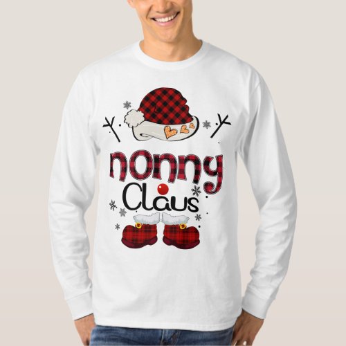 Nonny Claus Red Plaid _ Grandma Gift T_Shirt