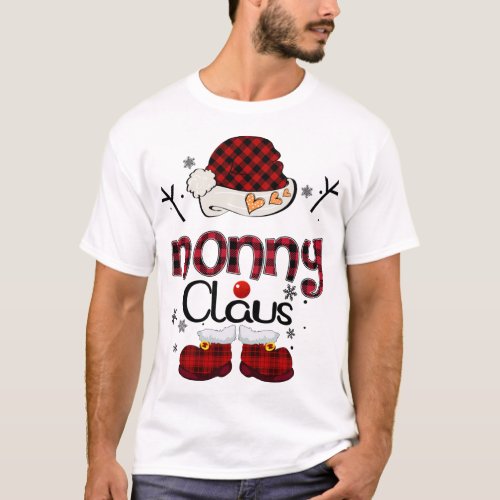 Nonny Claus Red Plaid _ Grandma Gift T_Shirt