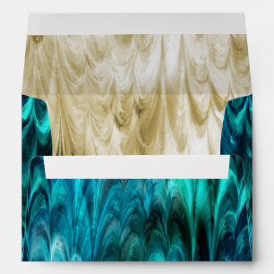 nonpareil kelpie teal and gold : envelope