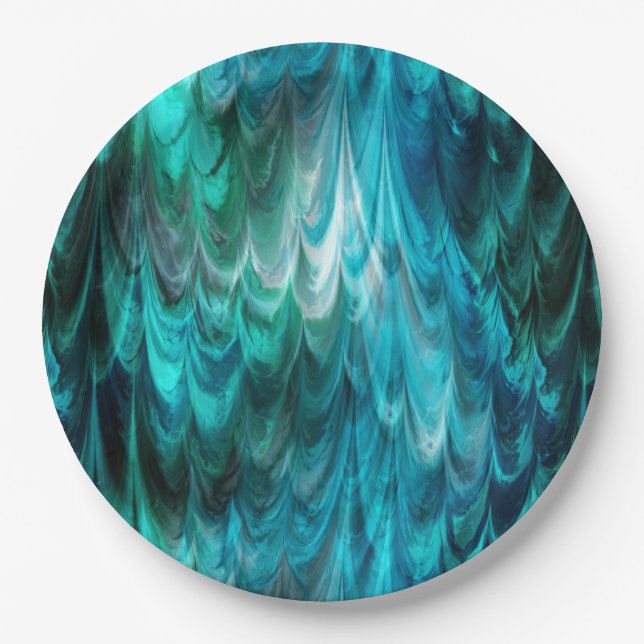 nonpareil kelpie teal : paper plates (Front)