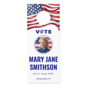 Nonpartisan Political Campaign Canvassing Tool Door Hanger