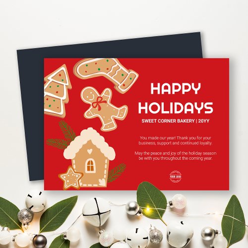 NonPhoto Bakery Gingerbread Thank You Holiday Card