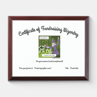 Nonprofit Fundraising Recognition Plaque